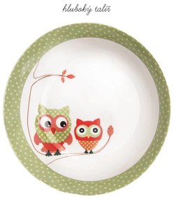 3-dielna detská porcelánová jedálenská súprava Orion Owl