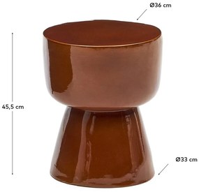 Keramický okrúhly záhradný odkladací stolík ø 36 cm Mesquida – Kave Home