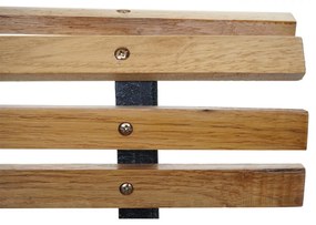 Záhradná lavica F97 2-miestna - liatina / drevo, 122 cm - Svetlo hnedá