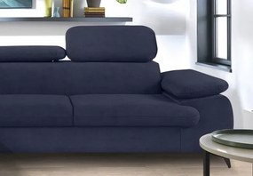 Rohová sedacia súprava Scala, tmavo modrá látka, ľavý roh