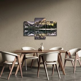 Obraz jazera v horách (90x60 cm)