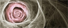 Obraz - Abstraktné ruže svetlo ružová (120x50 cm)
