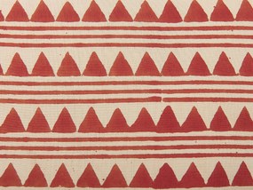 Bavlnený vankúš so vzorom 45 x 45 cm červená/béžová DEGLUPTA Beliani