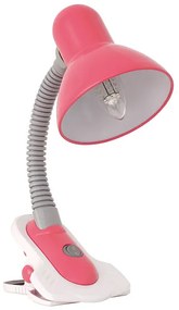 Stolná lampa s klipom Kanlux Suzi 07153 ružová