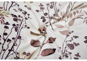 Bielo-hnedé obliečky na jednolôžko z mikroplyšu 140x200 cm Ramita - My House