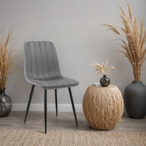 Jedálenská stolička FRESNO VELVET grafitová