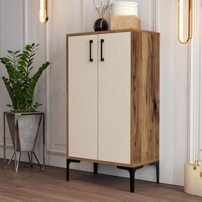 Botník Prag - Walnut, Cream