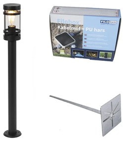 Moderné vonkajšie svietidlo čierne 80 cm IP44 - Gleam