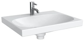 GEBERIT Acanto závesné umývadlo s otvorom, so skrytým prepadom, 600 x 482 mm, biela, 500.629.01.2