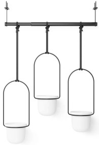 Plastové obaly na kvetináče v súprave 3 ks na bylinky/závesné a nástenné ø 7,5 cm Triflora – Umbra