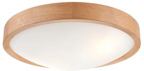 Lamkur Stropné svietidlo OAK SLIM 2xE27/60W/230V dub, pr. 37 cm LA40806