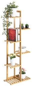 Stojan na rastliny G21 6 úrovní, bambusový