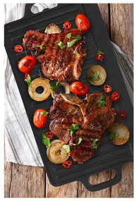 Liatinová grilovacia doska 23x45,5 cm LITINA – Orion