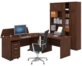 Kancelársky pracovný stôl MIRELLI A+, rovný, dĺžka 800 mm, orech