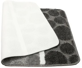 Kúpeľňový koberček SIENA sivý, bodky / pruhy