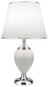 Orion LA 4-1229 - Stolná lampa OVUM 1xE27/40W/230V 48 cm keramika biela/chróm