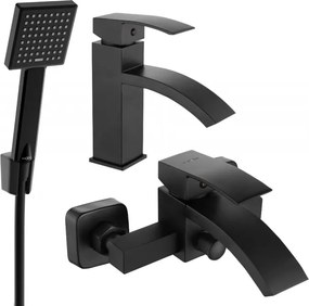 Mexen Libra R45 súprava na vaňu, čierna - 745103R45-70