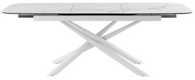 Rozkladací stôl sena 160 (200) x 95 cm biely MUZZA