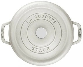 Staub Cocotte hrniec okrúhly 28 cm/6,7 l biela hľuzovka, 11028107