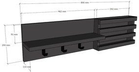 Vešiak Deline (antracit) . Vlastná spoľahlivá doprava až k Vám domov. 1093859