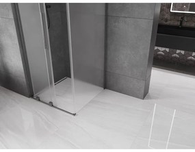 Mexen Velar L, sprchový kút s posuvnými dverami 90 x 90 cm, 8mm sklo námraza, grafit brúsený, 871-090-090-33-66