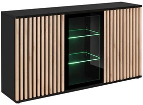 Komoda Cameron ZHJ CM SB čierna/hickory jackson