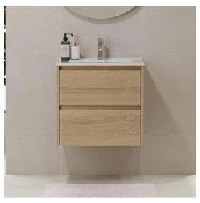 Kúpeľňová skrinka s umývadlom MOLDE 60 cm dub