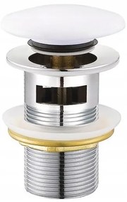 Cersanit Cersanit, keramická kovová zátka typu ClickClack s prepadom, Euro-Biela, K11-2377