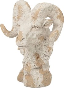 Béžová antik dekorácia socha baran Antiqou French - 42*36*58 cm