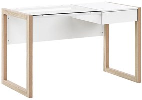 PC stolík JANAS (svetlé drevo + biela). Vlastná spoľahlivá doprava až k Vám domov. 1023519