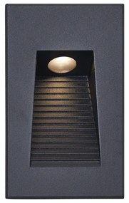 Moderné zapustené nástenné svietidlo čierne 7 cm vrátane LED IP65 - Trem