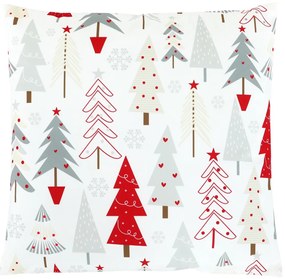 Vankúš s výplňou Vianočné stromčeky, 45 x 45 cm