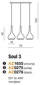 Závesné svietidlo AZZARDO SOUL 3 Pendant white  AZ0275