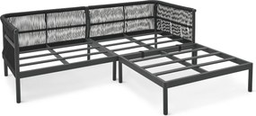 Pohodlná záhradná pohovka so samostatnou taburetkou