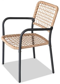 Autronic Balkónový set 1+2, kov, polyratan, prírodný, AZ-L1103 NAT