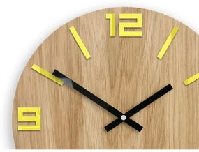 Sammer Arabské žlté drevené hodiny 33 cm ArabicWoodYellow