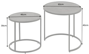 Sada konferenčných stolíkov Quillon 62 cm čierna
