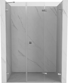 Mexen Lunar-F, pravé sklápacie sprchové dvere 110 cm, číre sklo, chrómový profil, 836S-110-050-01-00-P
