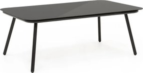 Záhradný nábytok na terasu – pohovka, kreslá a stolík Springos GF0116 čierno-béžová súprava