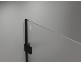 Mexen Lunar sprchová stena pravá 160 x 200 cm, 8mm číre sklo, čierna matná, 830-160-000-70-00-P