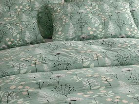 Krepové obliečky WILD FLOWERS mentolové Rozmer obliečky: 70 x 90 cm | 140 x 200 cm