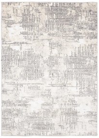 Krémový dizajnový koberec so svetlým sivým vzorom Šírka: 80 cm | Dĺžka: 150 cm