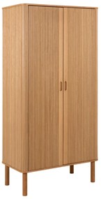 Vysoká drevená skrinka Langley na oblečenie (24043), dub