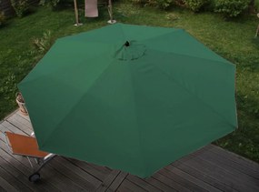Slnečník Florida Ø 3,5m - polyester/drevo 7kg - zelená