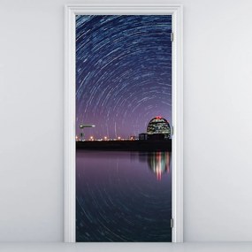 Fototapeta na dvere - Nočná obloha s hviezdami (95x205cm)