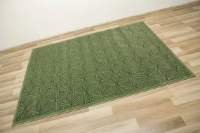 Koberec Teno F0336 fľaškovo zelený, geometrický / trojuholníky