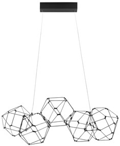 LED luster Nebula 84 čierne