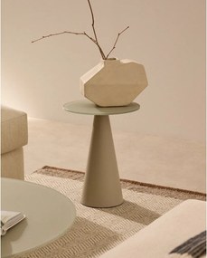 Okrúhly odkladací stolík so sklenenou doskou ø 35 cm Wilshire – Kave Home