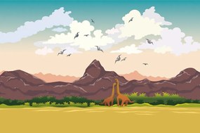 Samolepiaca tapeta zem dinosaurov - 150x100