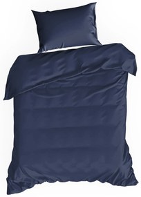 SATÉNOVÉ OBLIEČKY DINA 200X220 CM 2 KS 70X80 CM TMAVOMODRÉ